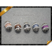Mix Gem Stone Beads with Crystal Rhinestone for Bracelets Making, Stone Jewelry Wholesale (EF0111)